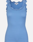 Rosemunde Silk Top w/ Lace - Blue Heaven