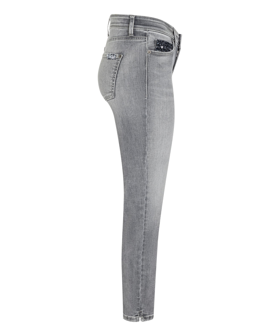 Cambio Piper Short Jeans - Grå