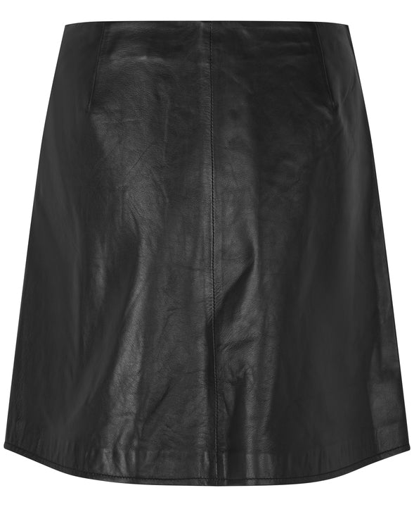 Notes Du Nord Imaya Leather Mini Skirt - Noir