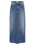 Object Objharlow Long Denim Skirt - Medium Blue