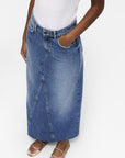 Object Objharlow Long Denim Skirt - Medium Blue