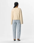 Object Objalyssa LO L/S Knit Pullover - Sandshell/Melange