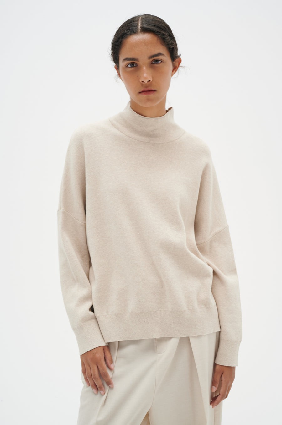 Inwear TenleyIW Turtleneck Pullover - Simply Taupe Melange