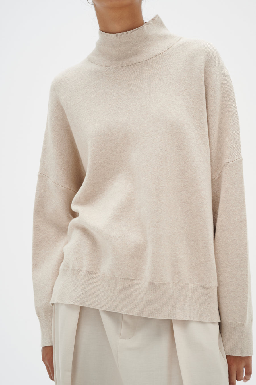 Inwear TenleyIW Turtleneck Pullover - Simply Taupe Melange