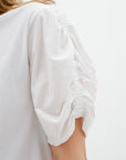 InWear PayanaIW Woven Trim T-shirt - Hvid