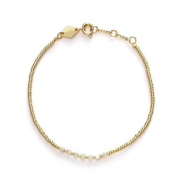 ANNI LU 180-01-16 Bead & Gem Bracelet - Pearl