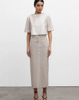 Ahlvar Gallery Mika Shimmer Skirt - Cream