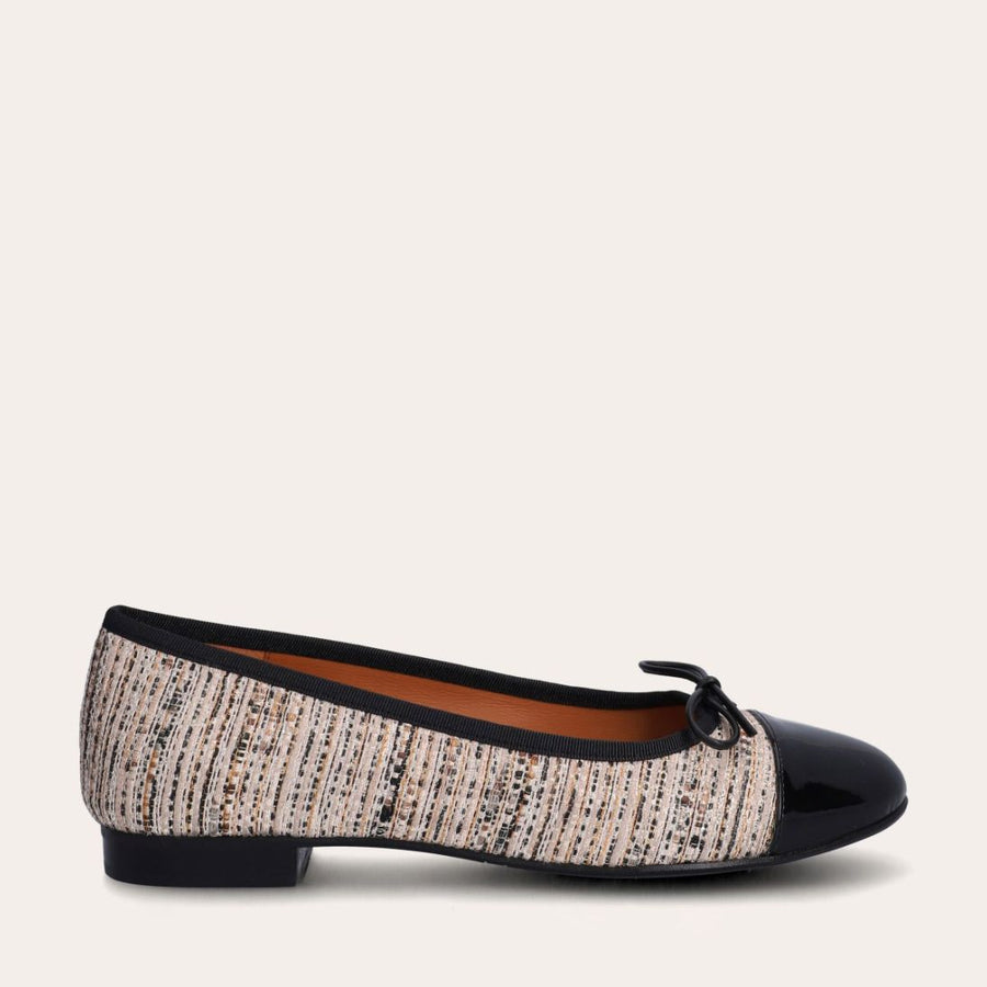 Billi Bi A6021 Ballerina - Black Patent/Bouclé