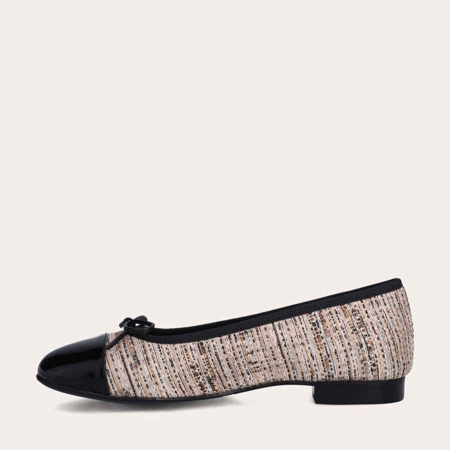 Billi Bi A6021 Ballerina - Black Patent/Bouclé