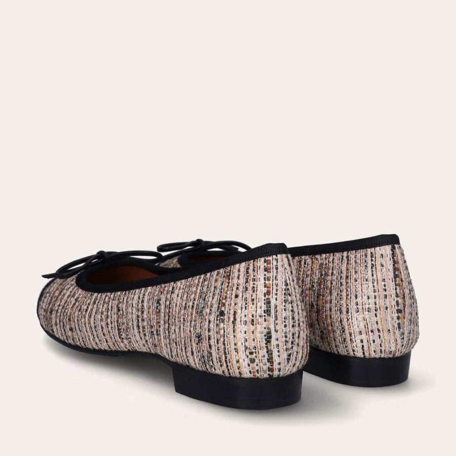 Billi Bi A6021 Ballerina - Black Patent/Bouclé