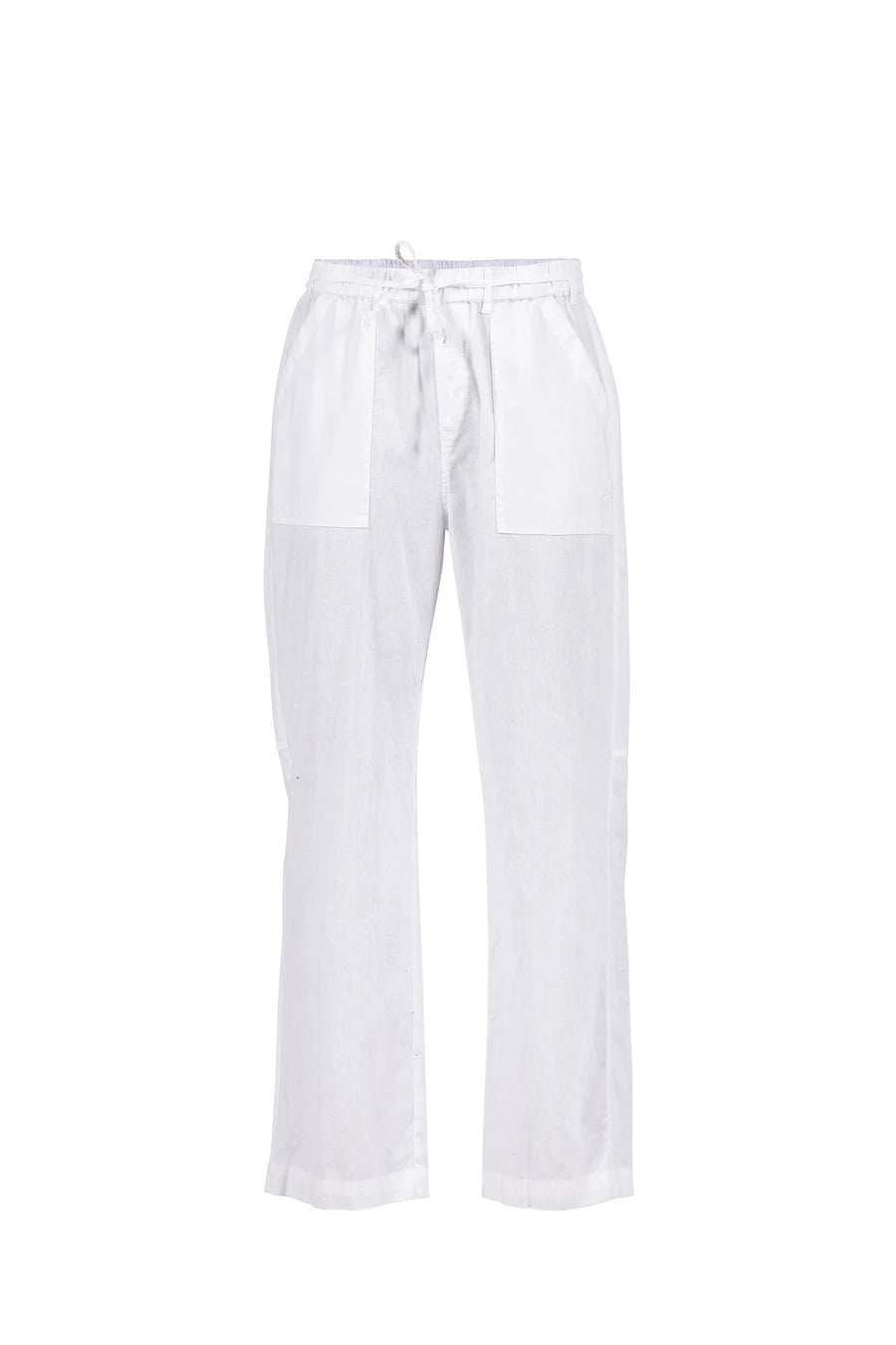 Blue Sportswear Jasmine "Cotton/Linen" Trousers - White
