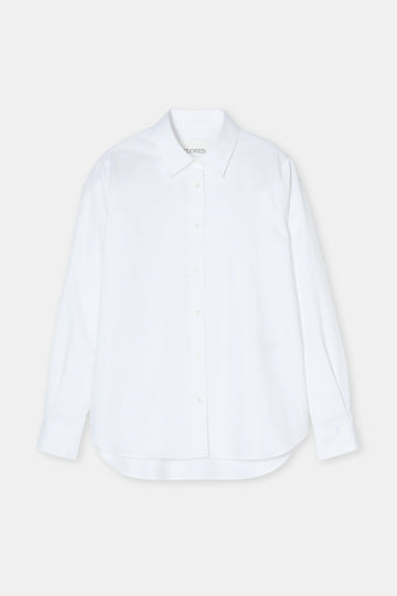 Closed Long Sleeve Shirt - White