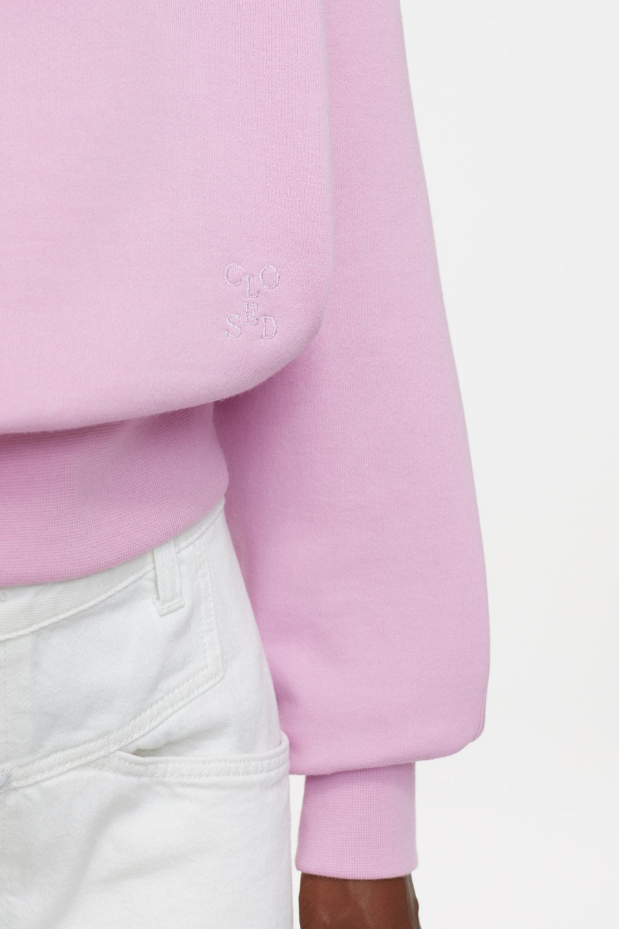 Closed Cropped Crew Neck - Pink