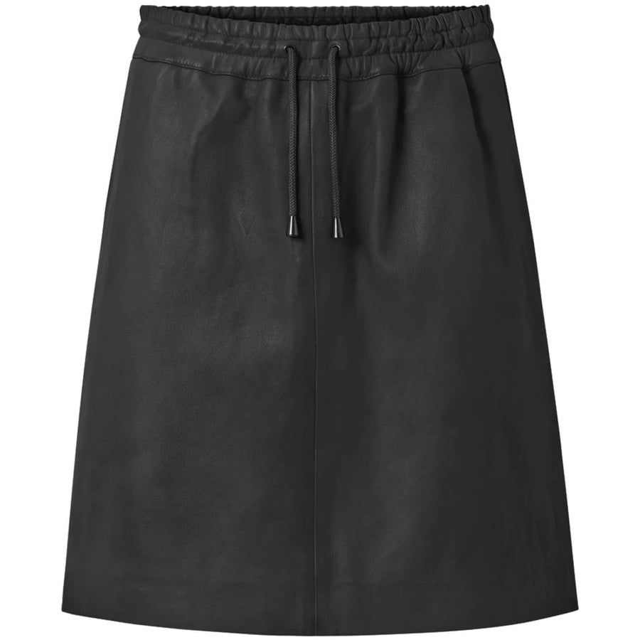 Depeche Skirt With Smock Waist - Black