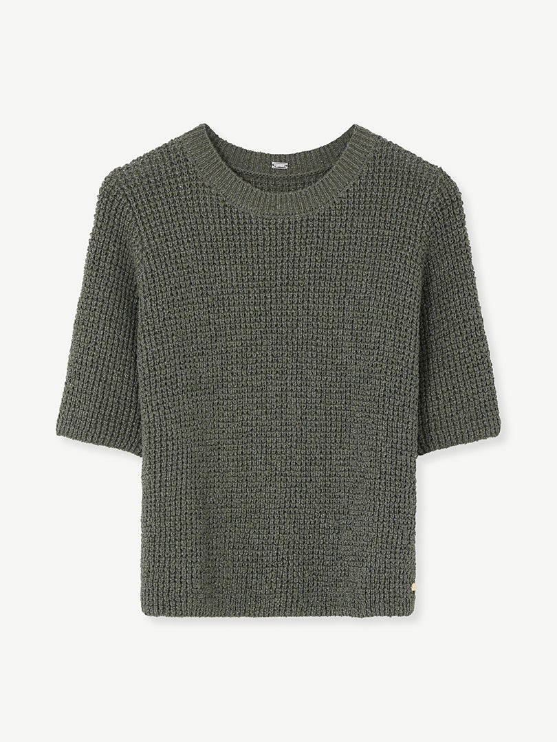Gustav Shanne Lurex Knit T-Shirt - Beetle