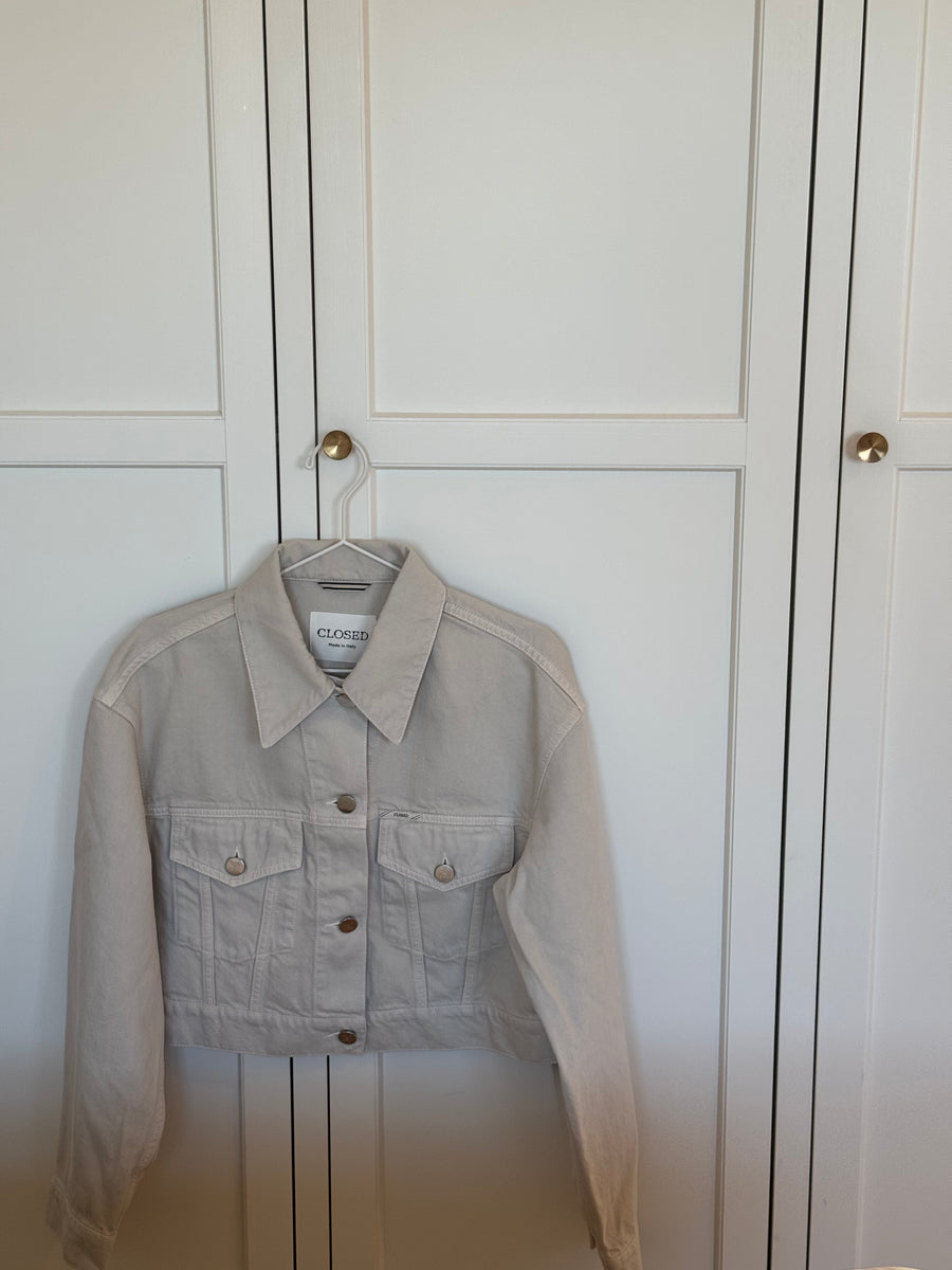 Closed Boxy Denim Jacket - Stone Beige