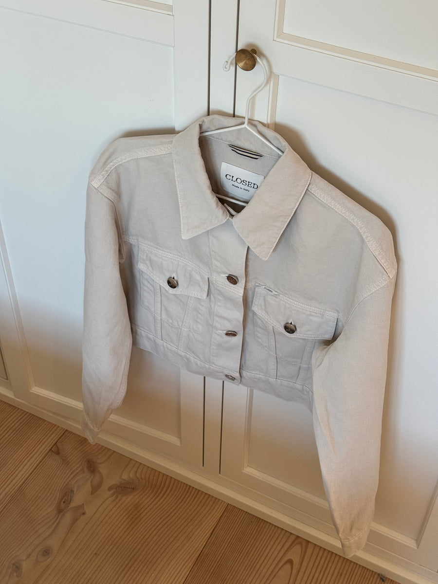 Closed Boxy Denim Jacket - Stone Beige