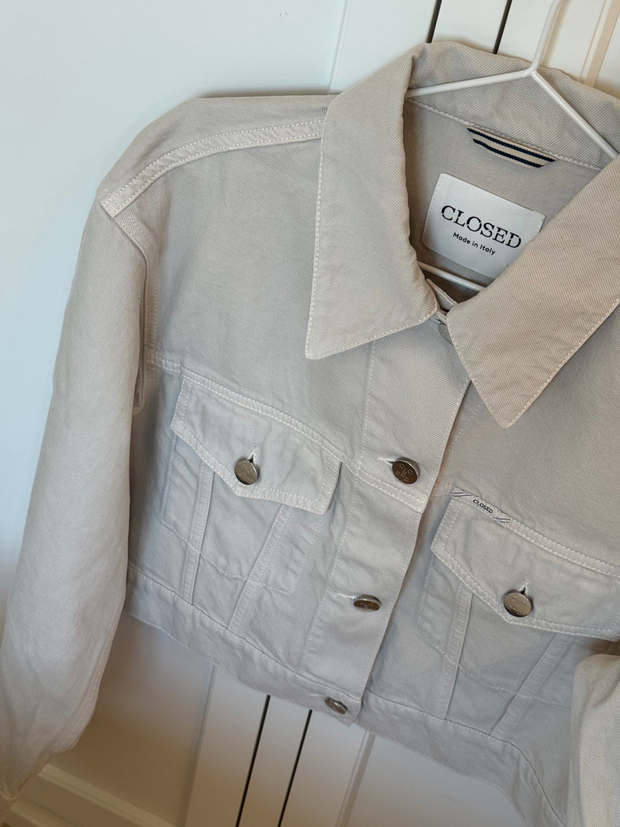 Closed Boxy Denim Jacket - Stone Beige