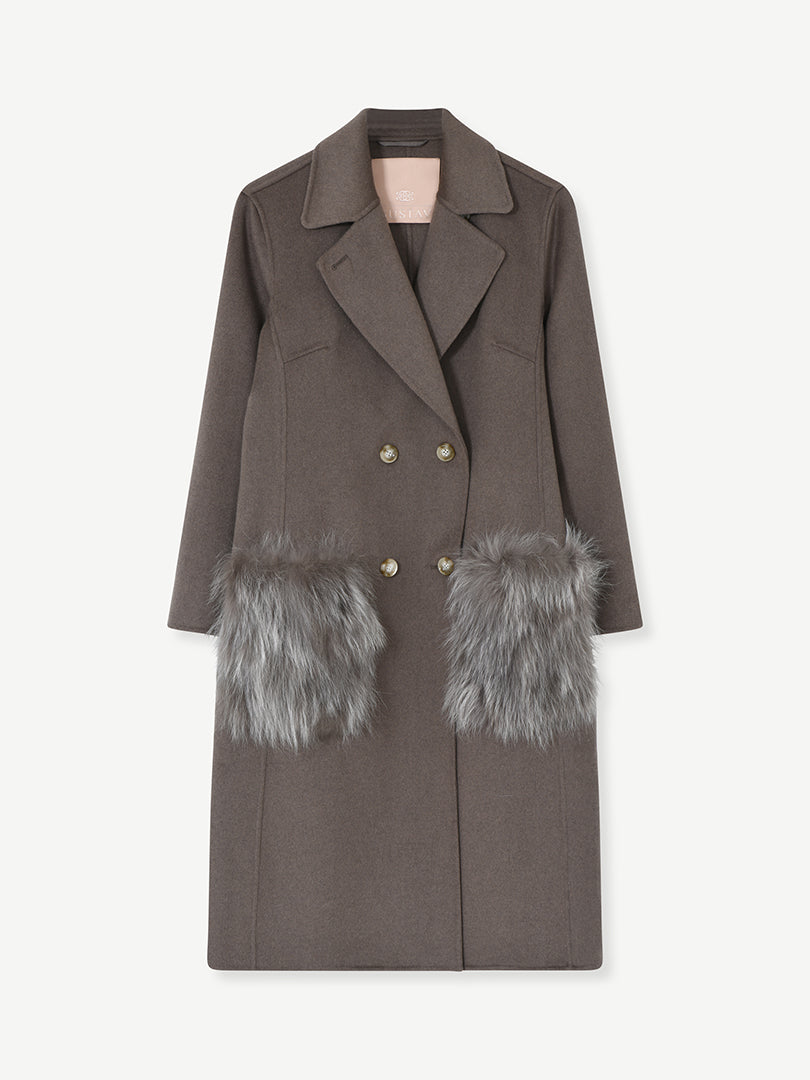 Gustav Janice Wool Coat - Animal Fur