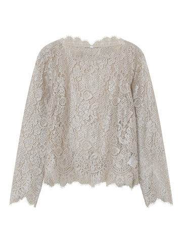 Gustav Laica Lace Bluse - Chatea Gray