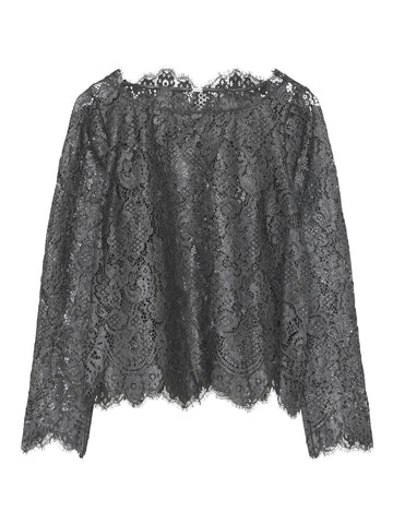 Gustav Laica Lace Blouse - Dark Grey