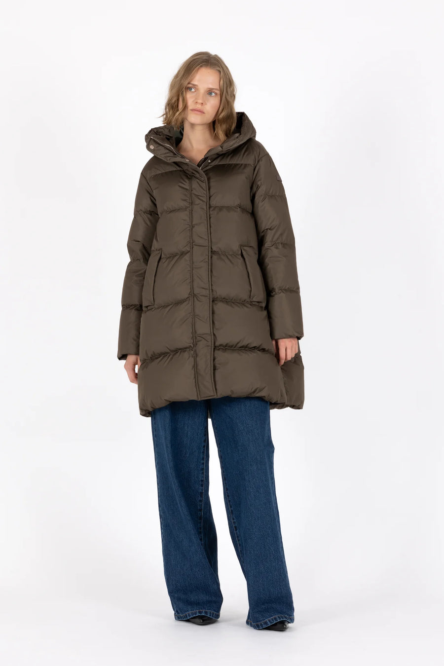 Lempelius Nev Down Coat - Foggy Green