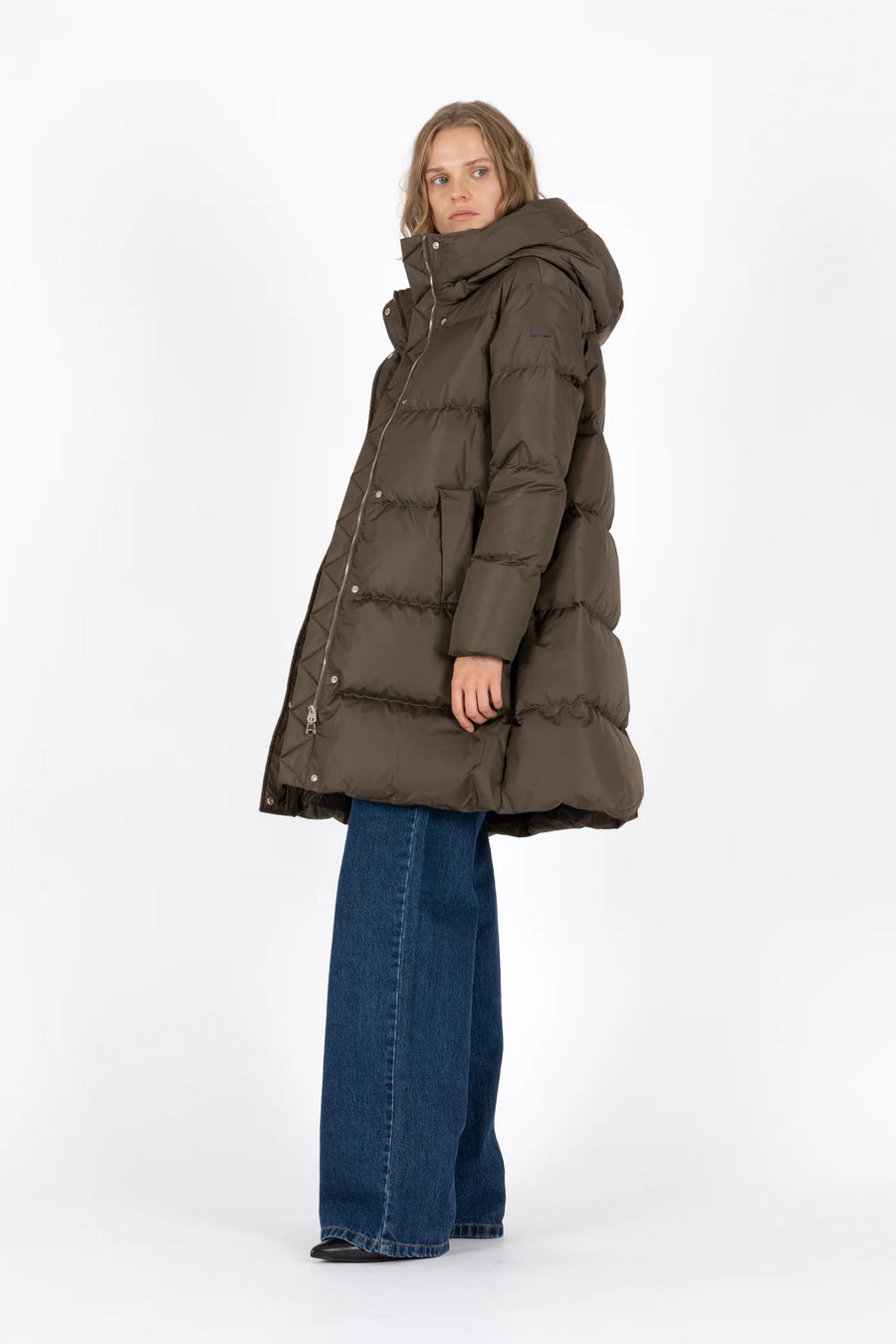 Lempelius Nev Down Coat - Foggy Green