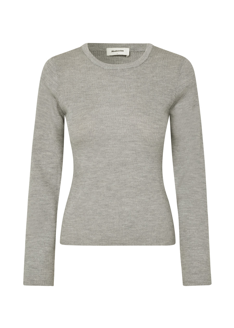 Modström HirokiMD O-neck - Grey Melange