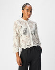 Object Objerika 3/4 Sleeve Top - White Sand