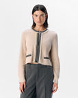 Object Objperla Knit Cardigan - White Sand