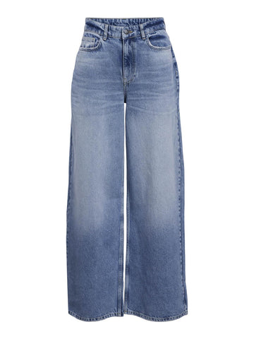 Object Objnia Beate HW Jeans - Medium Blue Denim