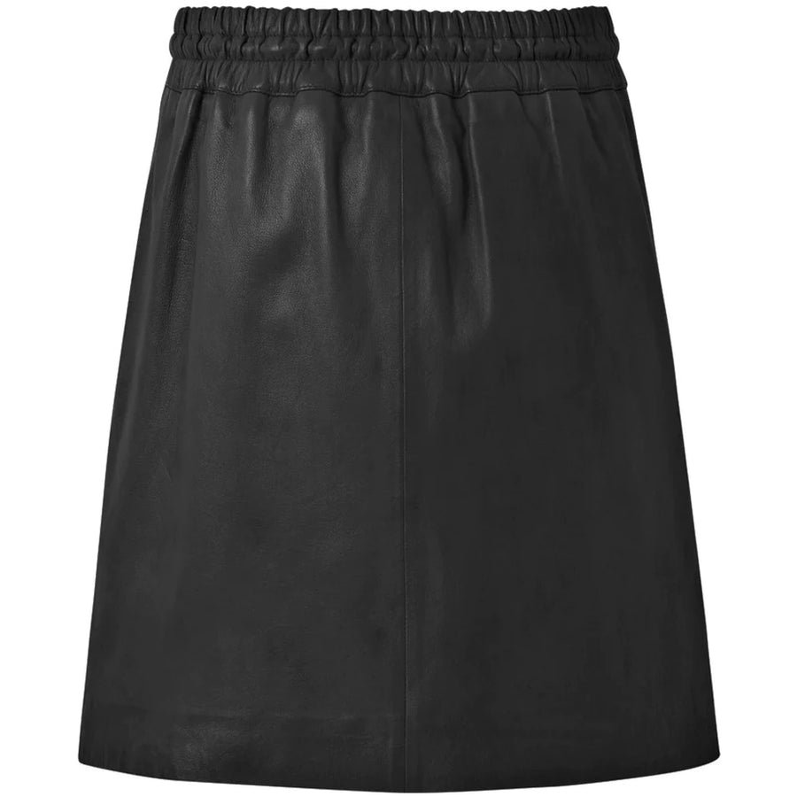 Depeche Skirt With Smock Waist - Black