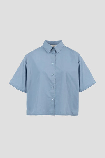 Uniku Ocean SS Skjorte - Faded Denim Blue