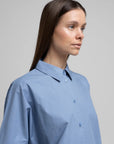 Uniku Ocean SS Skjorte - Faded Denim Blue