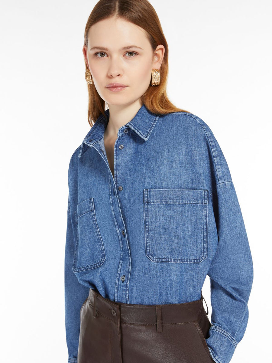 Weekend Max Mara Landa Denim Skjorte - Blå