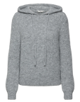 Object Objmilu Knit Hoodie - Light Grey