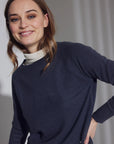 Wuth Cashmere Pearl Pullover - Navy