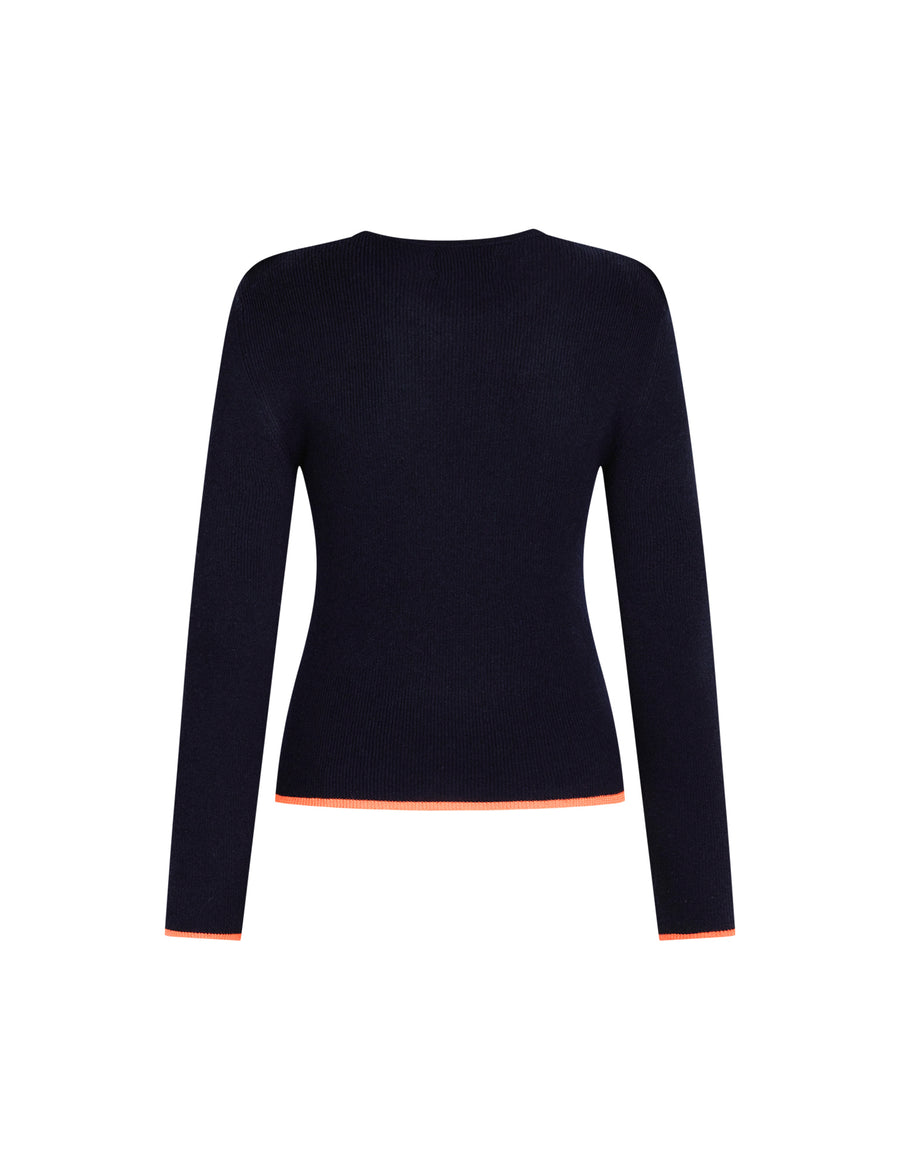 Mads Nørgaard Cosy Rib Solid Sail Sweater - Deep Well