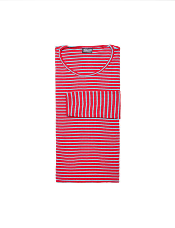 Nørgaard Paa Strøget 101 NPS Stripes T-shirt - Red/Azure blue