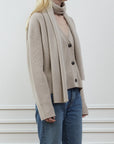 People´s Republic Of Cashmere Premium Ribbed Cardigan - Trench
