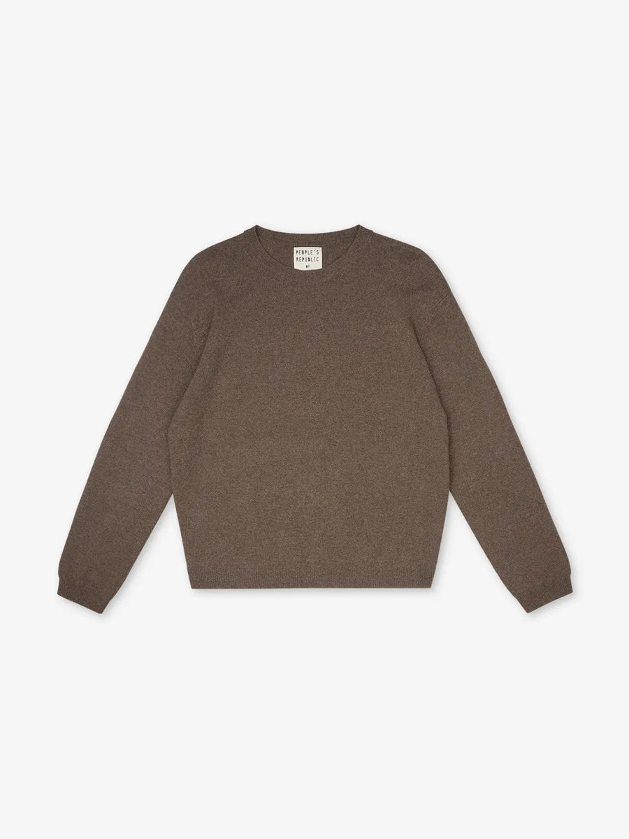 People's Republic Of Cashmere Women's Boxy O-neck - Nutty