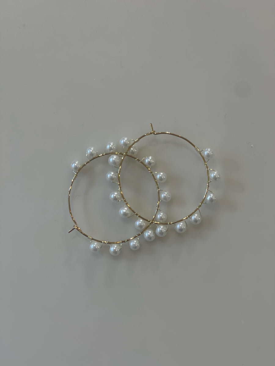 Made By Hands Perle Hoops - Gold