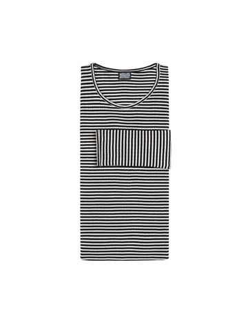 Nørgaard Paa Strøget 101 Fine Stripe T-shirt - Black/Ecru